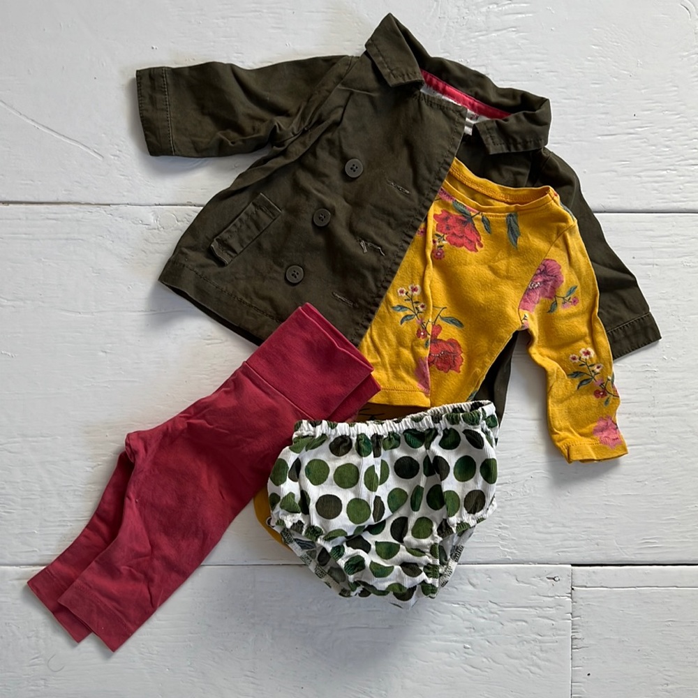0-3 month outfit bundle 4 pieces